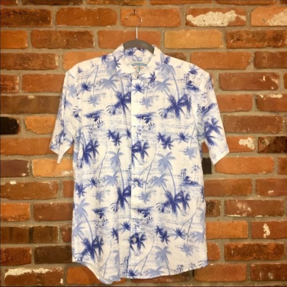 Margaritaville Other - Margaritaville Palm Print SS Button Up Small